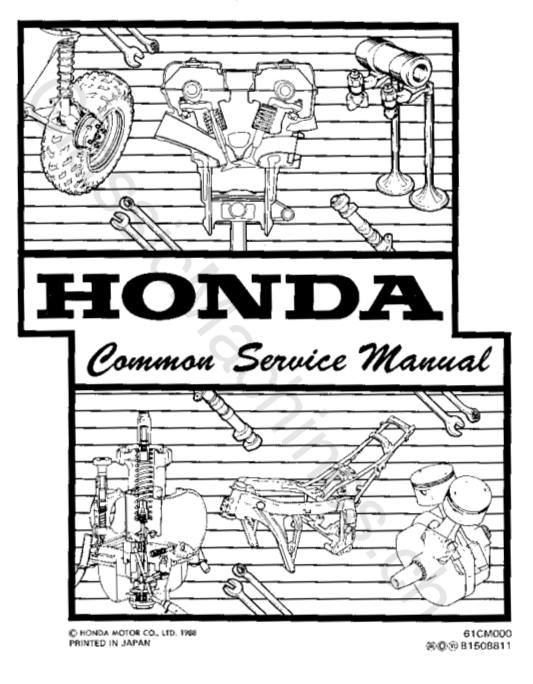 honda common maintenance repair service manual